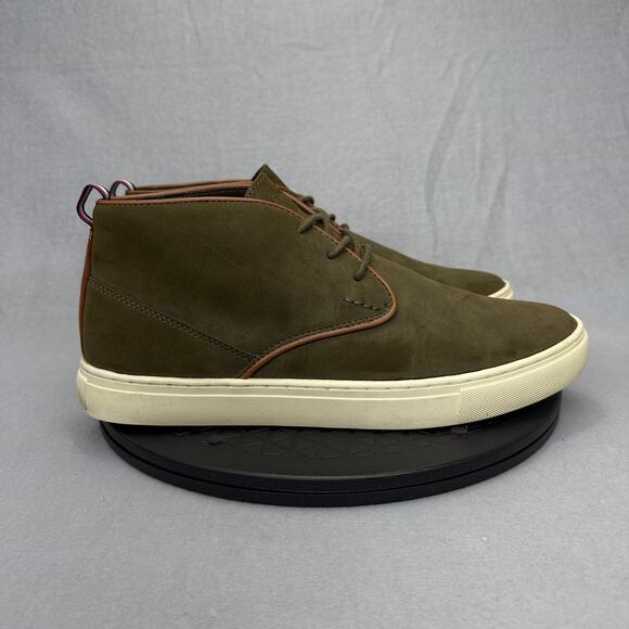 Tommy Hilfiger Chukka Boots Green Suede Mens Lace Up Size 10 TMMorven2 - Picture 1 of 6